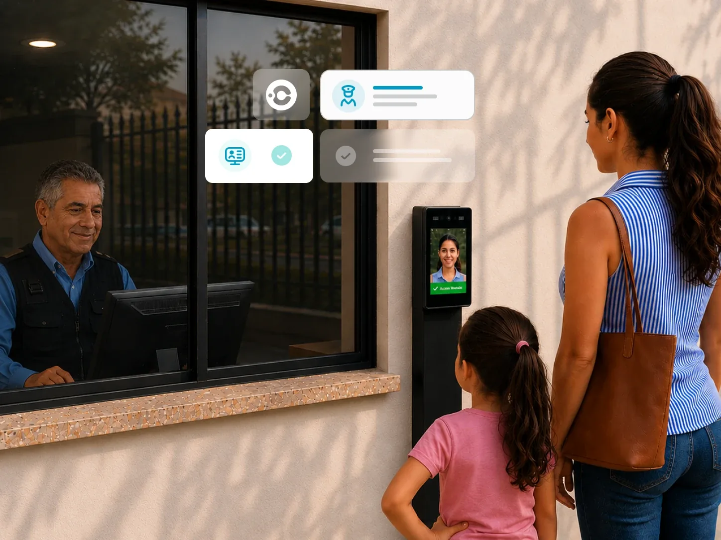 Registro de visitas na portaria da Communy com autorização prévia pelo app e validação por QR Code